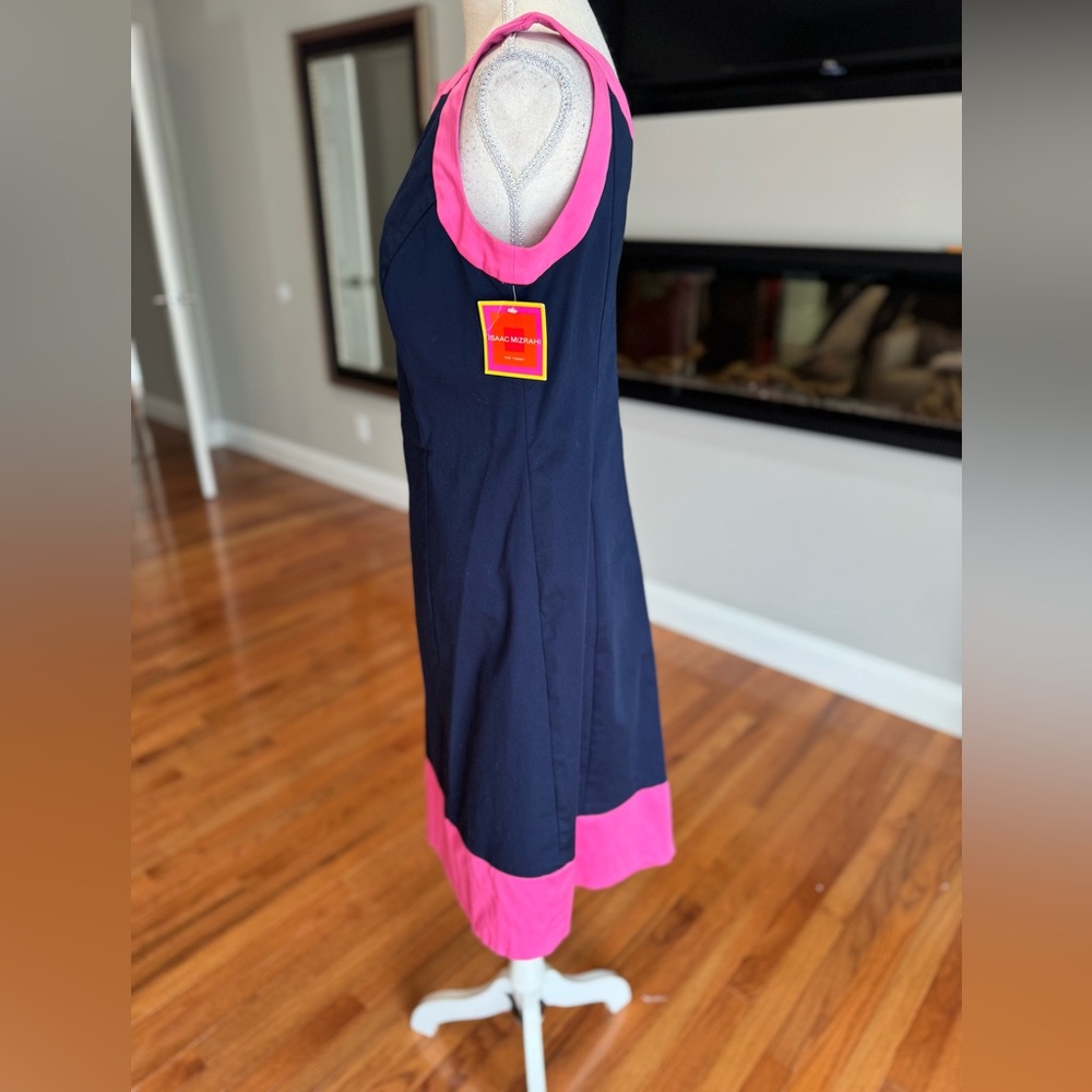 NWT Isaac Mizrahi for Target Navy and Pink Sleeveless Dress - Picture 4 of 5